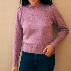 Faherty Purple Turtleneck Sweater